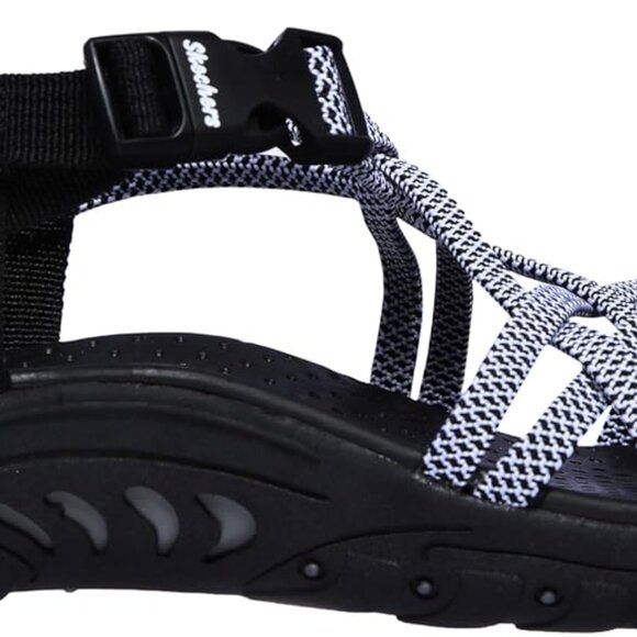 Women's Flip-Flop Sandals Rubber Sole Fabric Upper Buckle Closure Cushion - Picture 4 of 6